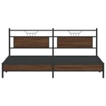 vidaXL Cadre de lit en métal sans matelas chêne marron 193x201 cm