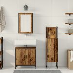 vidaXL Ensemble de meubles de salle de bain en 3 pièces Bois ancien Bois reconstitué