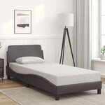 vidaXL Cadre de lit sans matelas gris 90x200 cm similicuir