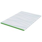 vidaXL Coussins de Matelas Blanc et vert 140 x 190 cm