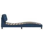 vidaXL Cadre de lit avec LED sans matelas Hvar bleu 90x200 cm tissu