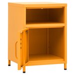 vidaXL Tables de chevet 2 Pièces Jaune moutarde 35x35x51 cm Acier
