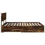 vidaXL Cadre de lit Chêne fumé 150 x 200 cm Bois d'ingénierie