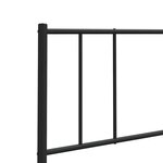 vidaXL Tête de lit de remplacement métal noir 150 cm