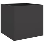 vidaXL Jardinières 2 Pièces noir 49x47x46 cm acier