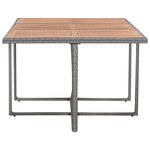 vidaXL Salon de jardin 11 Pièces Résine tressée bois d'acacia Anthracite