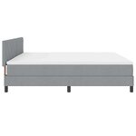 vidaXL Lit à ressorts avec matelas et LED gris clair 200x200 cm en tissu