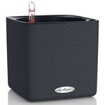 Lechuza jardinière de table cube color 16 all-in-one anthracite