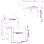 vidaXL Fauteuil de massage inclinable électrique Marron foncé Tissu