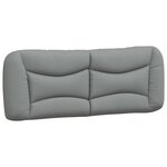 vidaXL Lit avec matelas Hvar gris clair 140x200 cm tissu