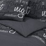 vidaXL Ensemble de housse de couette Noir 140x200 cm Coton