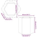 vidaXL Jardinières 2 Pièces hexagone 46x40x45 cm acier patinable