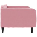 vidaXL Lit de repos sans matelas rose 90x200 cm velours