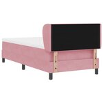 Lit coffre vidaXL avec matelas rose 100x200 cm en velours