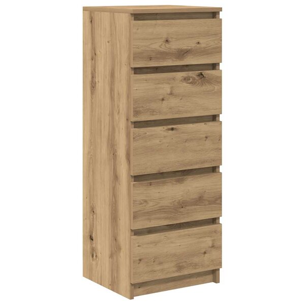 vidaXL Buffet et tiroirs chêne artisanal 37 5x35x99 cm bois ingénierie