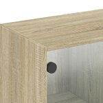 vidaXL Armoire murale avec portes en verre chêne sonoma 102x37x35 cm