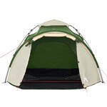 vidaXL Tente de camping à dôme 3 personnes vert libération rapide