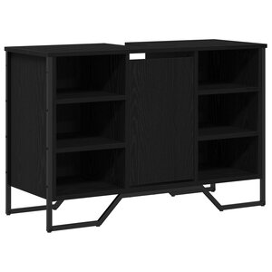 vidaXL Armoire sous lavabo Chêne noir 91x35x60 cm Bois d'ingénierie