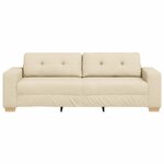Canap'3 places crème de 180 cm en tissu