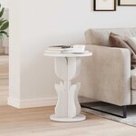 vidaXL Table basse Blanc 39 5 x 39 5 x 53 5 cm Bois massif en pin
