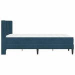 vidaXL Cadre de lit avec matelas Bleu 140 x 200 cm Velours