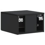 vidaXL Cabinet de chevet mural Noir 34 5 x 33 x 20 cm