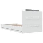 vidaXL Cadre de lit avec LED sans matelas blanc 100x200 cm