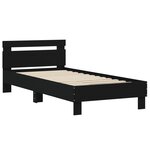 vidaXL Cadre de lit sans matelas avec lumières LED noir 90x190 cm