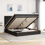 VidaXL Cadre de lit ottoman avec matelas noir 200x200cm velours