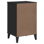 vidaXL Table de chevet VIKEN noir bois d'ingénierie