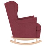 vidaXL Chaise à bascule rouge bordeaux 74x90x102 cm tissu