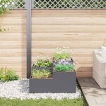 vidaXL Cache-pot de jardin Anthracite 100 x 100 x 48 cm Acier