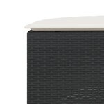 vidaXL Salon de jardin 2 Pièces demi-rond noir résine tressée