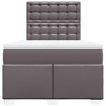 vidaXL Sommier à lattes de lit avec matelas gris 120x190 cm similicuir