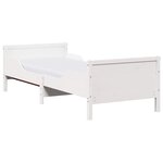 vidaXL Cadre de lit avec matelas Blanc 80 x 200 cm Bois de pin massif