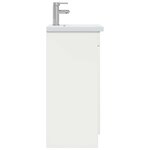 vidaXL Meuble de salle de bain avec évier Blanc 42 x 40 x 84 5 cm