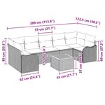 vidaXL Ensemble de canapé de jardin 8 Pièces Noir