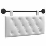 vidaXL Tête de lit suspendue Blanc Tissu