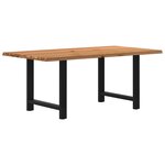 vidaXL Table à manger marron clair bois de chêne massif rectangulaire