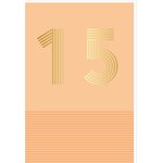 Carte D'anniversaire 15 Ans En Or - Orange - A Message - Pour Ados Fille Garçon - 11 5 X 17 Cm - Draeger paris