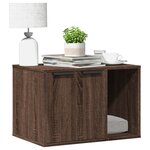 vidaXL Meuble de bac à litière pour chat chêne marron bois ingénierie