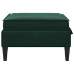 vidaXL Pouf avec Rangement Vert foncé Velours