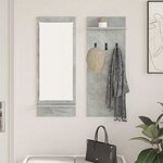 vidaXL Porte-manteau mural avec étagère Gris béton 70 x 10 x 90 cm