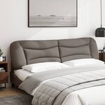 vidaXL Coussin de tête de lit Hvar taupe 200 cm tissu