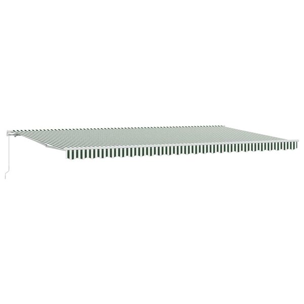 vidaXL Auvent Rétractable Vert et blanc 600 × 350 cm Polyester  Métal