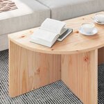vidaXL Table basse 2 Pièces Naturel Bois massif en pin