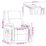 vidaXL Fauteuil de massage Anthracite Similicuir