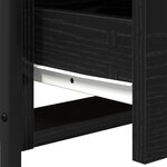 Table de chevet vidaXL Noir Chêne 44x45x60 cm Bois d'ingénierie et Acier