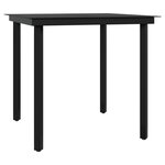 vidaXL Ensemble à manger de jardin et coussins 5Pièces Gris/noir