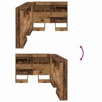 vidaXL Tête de lit de rangement Bois ancien 90 cm Bois d'ingénierie